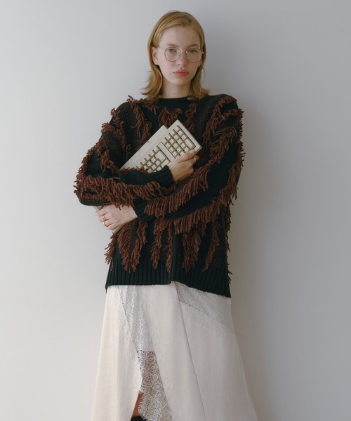 Firsthand(ファーストハンド)の「Firsthand/ファーストハンド レース切替サテンスカート(スカート・レディース・ネイビー/ナチュラル・SMALL/MEDIUM)」の3枚目の写真