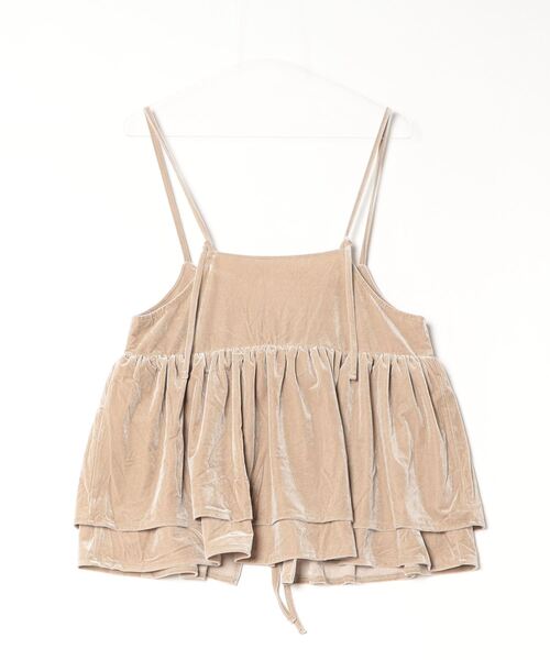 By/m（バイエム）の「[By/m/バイエム] マルチWAY ペプラムベロアキャミビスチェ（キャミソール・レディース・ブラック/グレー/グレイッシュベージュ・F）」の10枚目の写真