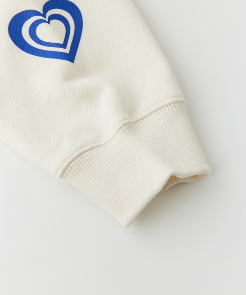 MILKFED.（ミルクフェド）の「PRINTED SLEEVE SWEAT TOP（スウェット・レディース・ライトピンク/ブラック/オフホワイト・L/M）」の6枚目の写真