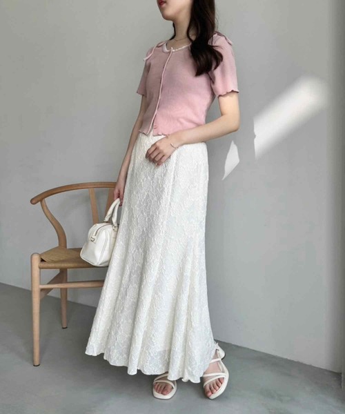 one after another NICE CLAUP（ワンアフターアナザーナイスクラップ）の「2wayピコレーストップス（Tシャツ/カットソー・レディース・オフホワイト/オレンジ系/ピンク/ブラック・FREE）」の13枚目の写真