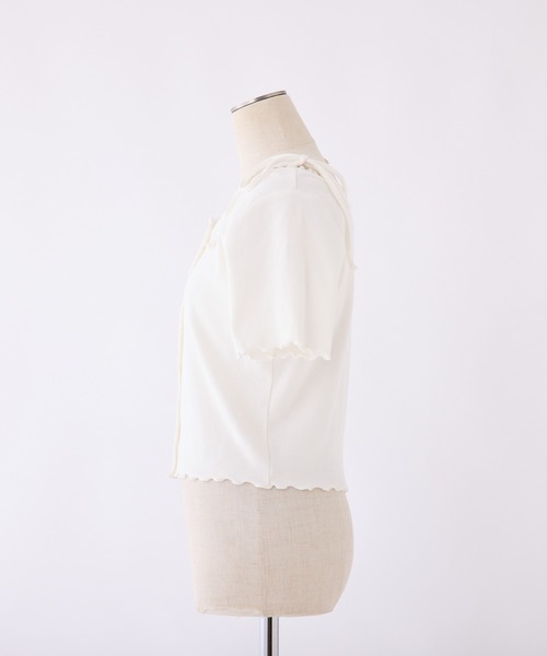 one after another NICE CLAUP（ワンアフターアナザーナイスクラップ）の「2wayピコレーストップス（Tシャツ/カットソー・レディース・オフホワイト/オレンジ系/ピンク/ブラック・FREE）」の22枚目の写真