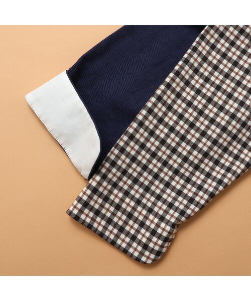 apres les cours(アプレレクール)の「【リンク】セーラーシャツ(シャツ/ブラウス・キッズ・チェック/ネイビー・80/90/100/110/120/130)」の6枚目の写真