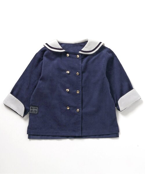 apres les cours(アプレレクール)の「【リンク】セーラーシャツ(シャツ/ブラウス・キッズ・チェック/ネイビー・80/90/100/110/120/130)」の15枚目の写真