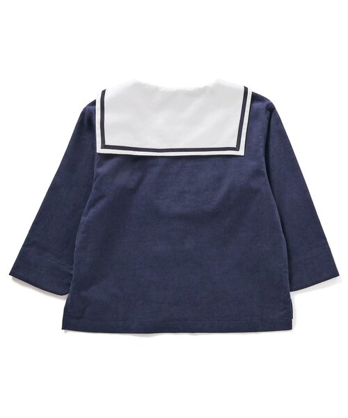 apres les cours(アプレレクール)の「【リンク】セーラーシャツ(シャツ/ブラウス・キッズ・チェック/ネイビー・80/90/100/110/120/130)」の18枚目の写真