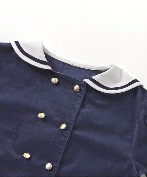 apres les cours(アプレレクール)の「【リンク】セーラーシャツ(シャツ/ブラウス・キッズ・チェック/ネイビー・80/90/100/110/120/130)」の19枚目の写真