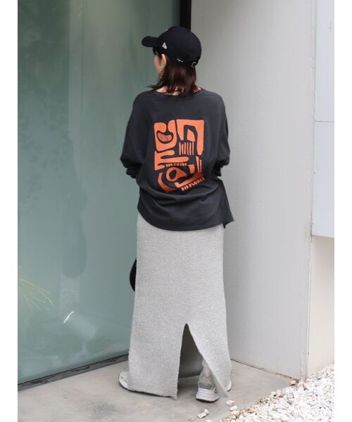 Ungrid(アングリッド)の「ニュアンスモチーフプリントロングスリーブTee(Tシャツ/カットソー・レディース・ライトグレー/グリーン系その他/チャコールグレー・FREE)」の17枚目の写真