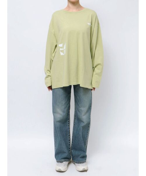 Ungrid(アングリッド)の「ニュアンスモチーフプリントロングスリーブTee(Tシャツ/カットソー・レディース・ライトグレー/グリーン系その他/チャコールグレー・FREE)」の7枚目の写真