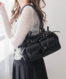 WEGO/リボン付きボストンバッグ