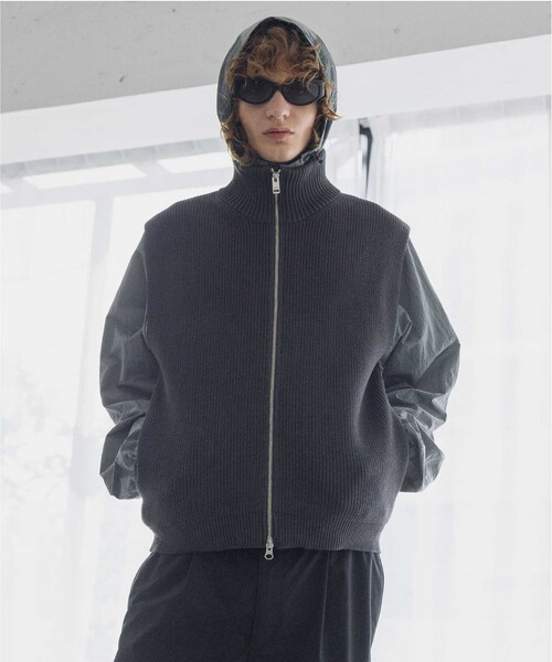 MONKEY TIME（モンキータイム）の「アクリル コットン ドライバーズ ベスト（ベスト・メンズ・ダークグレー/ブラック・L/M/S）」の4枚目の写真