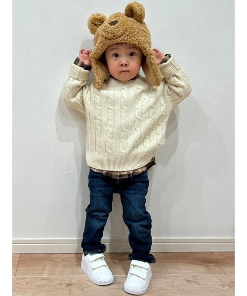 GAP（ギャップ）の「ブラナンベア トラッパーハット (幼児)（ハット・キッズ・ブラウン・S/M/M/L）」の7枚目の写真