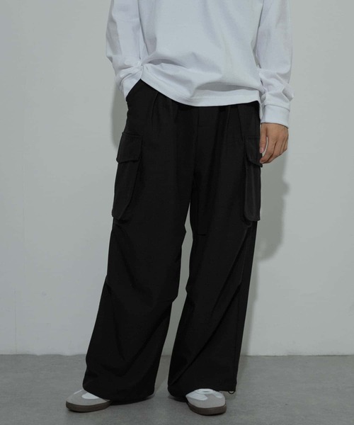 SENSE OF PLACE by URBAN RESEARCH（センスオブプレイスバイアーバンリサーチ）の「『セットアップ対応』『ユニセックス』ワイドカーゴパンツ（カーゴパンツ・メンズ・ブラウン/グレー/ブラック・LARGE/MEDIUM/SMALL）」の12枚目の写真