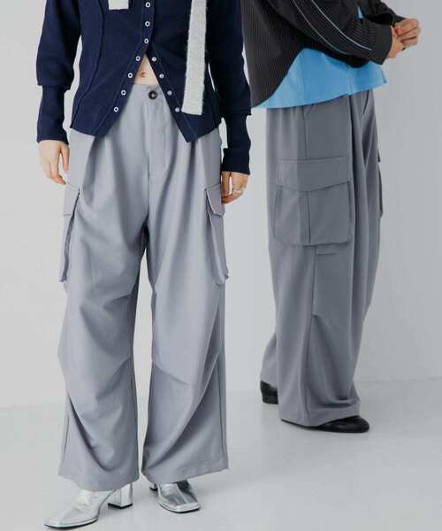 SENSE OF PLACE by URBAN RESEARCH（センスオブプレイスバイアーバンリサーチ）の「『セットアップ対応』『ユニセックス』ワイドカーゴパンツ（カーゴパンツ・メンズ・ブラウン/グレー/ブラック・LARGE/MEDIUM/SMALL）」の19枚目の写真