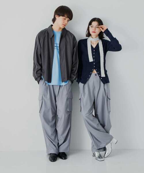 SENSE OF PLACE by URBAN RESEARCH（センスオブプレイスバイアーバンリサーチ）の「『セットアップ対応』『ユニセックス』ワイドカーゴパンツ（カーゴパンツ・メンズ・ブラウン/グレー/ブラック・LARGE/MEDIUM/SMALL）」の20枚目の写真