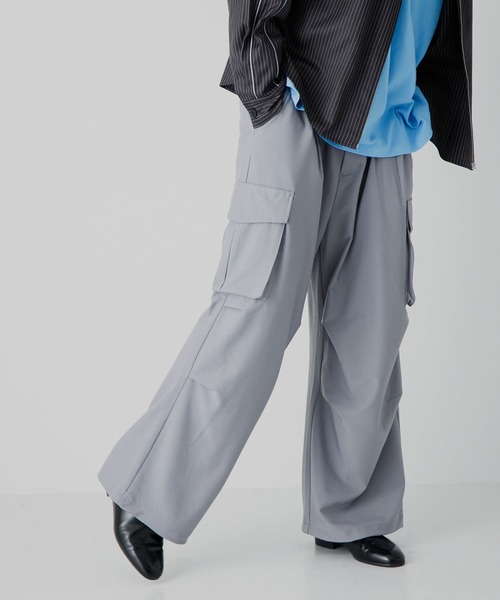 SENSE OF PLACE by URBAN RESEARCH（センスオブプレイスバイアーバンリサーチ）の「『セットアップ対応』『ユニセックス』ワイドカーゴパンツ（カーゴパンツ・メンズ・ブラウン/グレー/ブラック・LARGE/MEDIUM/SMALL）」の22枚目の写真