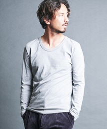CTN BASIC U/N TEE L/S:コットンベーシック Uネック ロングスリーブ