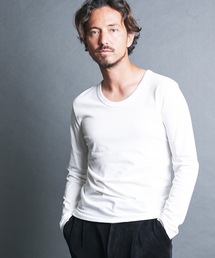 CTN BASIC U/N TEE L/S:コットンベーシック Uネック ロングスリーブ