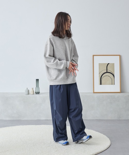 イージードライダンボールニットプルオーバースウェット（スウェット