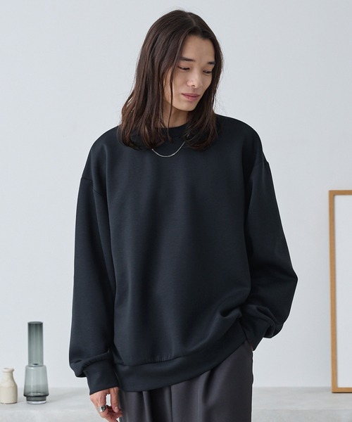 MONO-MART(モノマート)の「イージードライダンボールニットプルオーバースウェット(スウェット・レディース・グレイッシュブルー/ダークグレー/ダークブラウン/ライトグレー/ダークネイビー/グレイッシュベージュ/ブラック/オフホワイト・M/S/L)」の15枚目の写真