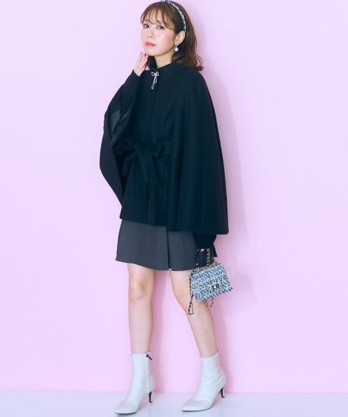 marun（マルン）の「＜大きいサイズ＞ ケープデザインコート marun（その他アウター・レディース・ブラック/ピンクベージュ・L/LL/3L/4L/5L）」の12枚目の写真