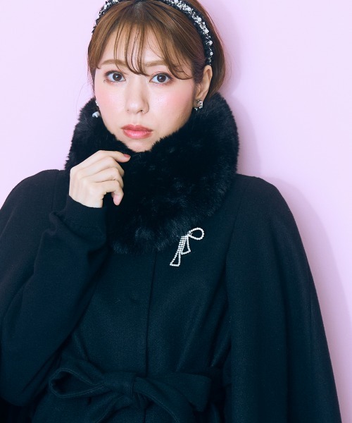 marun（マルン）の「＜大きいサイズ＞ ケープデザインコート marun（その他アウター・レディース・ブラック/ピンクベージュ・L/LL/3L/4L/5L）」の14枚目の写真