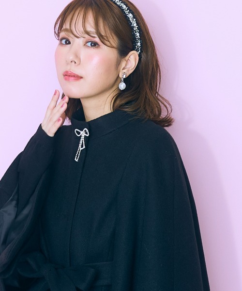 marun（マルン）の「＜大きいサイズ＞ ケープデザインコート marun（その他アウター・レディース・ブラック/ピンクベージュ・L/LL/3L/4L/5L）」の13枚目の写真