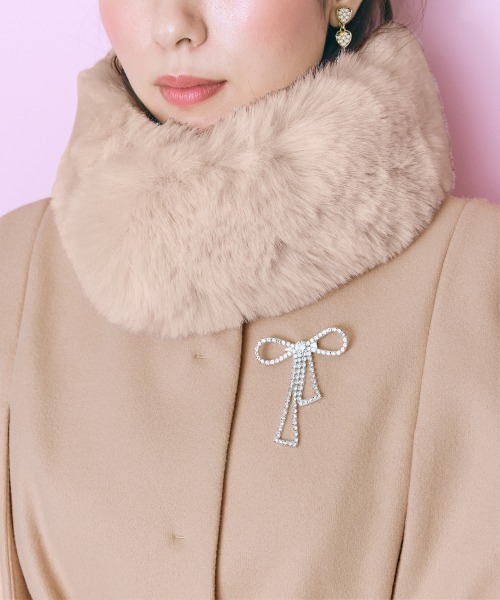 marun（マルン）の「＜大きいサイズ＞ ケープデザインコート marun（その他アウター・レディース・ブラック/ピンクベージュ・L/LL/3L/4L/5L）」の3枚目の写真