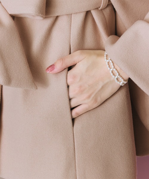 marun（マルン）の「＜大きいサイズ＞ ケープデザインコート marun（その他アウター・レディース・ブラック/ピンクベージュ・L/LL/3L/4L/5L）」の6枚目の写真