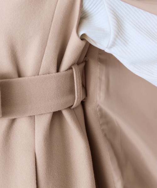 marun（マルン）の「＜大きいサイズ＞ ケープデザインコート marun（その他アウター・レディース・ブラック/ピンクベージュ・L/LL/3L/4L/5L）」の9枚目の写真