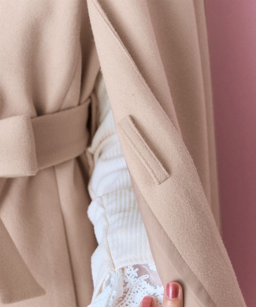 marun（マルン）の「＜大きいサイズ＞ ケープデザインコート marun（その他アウター・レディース・ブラック/ピンクベージュ・L/LL/3L/4L/5L）」の10枚目の写真