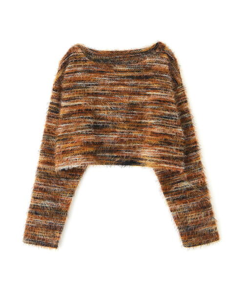 FREE'S MART（フリーズマート）の「シャギーグラデーションボーダーニット（ニット/セーター・レディース・グリーン/レッド・FREE）」の3枚目の写真