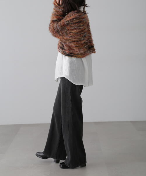 FREE'S MART（フリーズマート）の「シャギーグラデーションボーダーニット（ニット/セーター・レディース・グリーン/レッド・FREE）」の8枚目の写真