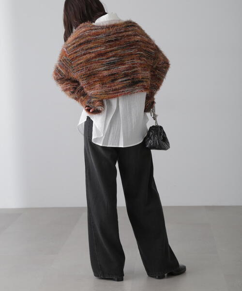 FREE'S MART（フリーズマート）の「シャギーグラデーションボーダーニット（ニット/セーター・レディース・グリーン/レッド・FREE）」の9枚目の写真