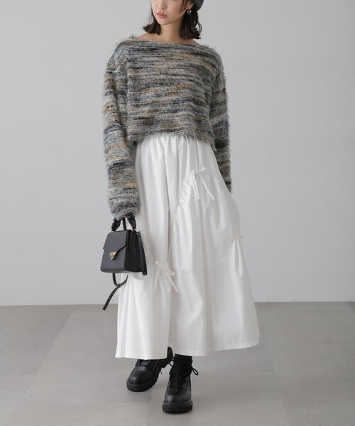 FREE'S MART（フリーズマート）の「シャギーグラデーションボーダーニット（ニット/セーター・レディース・グリーン/レッド・FREE）」の22枚目の写真