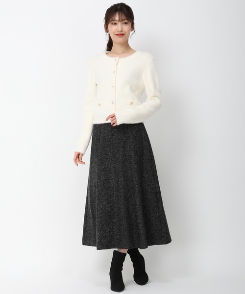 MISCH MASCH（ミッシュマッシュ）の「シャギー金釦カーディガン/MM448401（カーディガン/ボレロ・レディース・チャコールグレー/ホワイト/ピンク/アイボリー・ﾌﾘ-）」の11枚目の写真