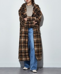 【MAISON BREEZE reveur】リングフェイクウールフーディーコート 224020 trc