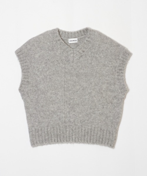 ENCIRCLE(エンサークル)の「【ENCIRCLE/エンサークル】Stubby vest / スタビーベスト(ニット/セーター・レディース・カーキ/グレー・FREE)」の7枚目の写真