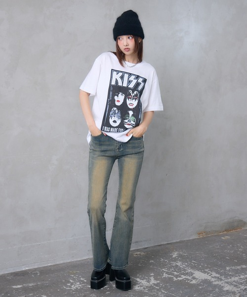 ENVYM（アンビー）の「ウォッシュドストレッチフレアデニム（デニムパンツ・レディース・ブルー・SMALL/MEDIUM）」の8枚目の写真