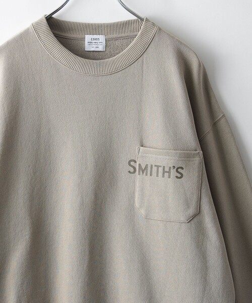 SMITH'S（スミス）の「SMITH'S（スミス）別注ポケットスウェット（WEB限定カラー）（スウェット・メンズ・ブラック/ダークグリーン/グレー/ベージュ・XL/L/M）」の3枚目の写真
