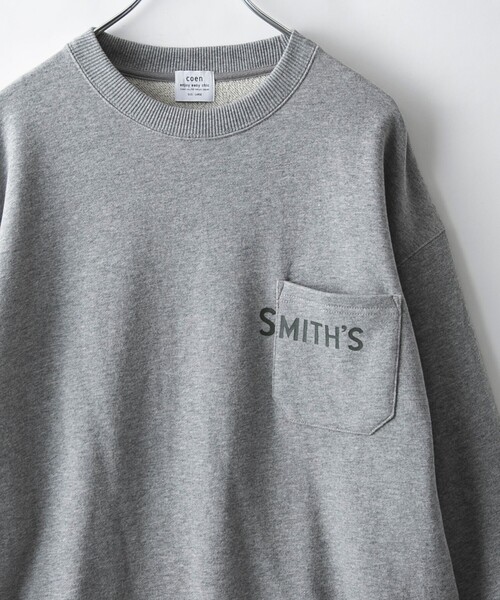 SMITH'S（スミス）の「SMITH'S（スミス）別注ポケットスウェット（WEB限定カラー）（スウェット・メンズ・ブラック/ダークグリーン/グレー/ベージュ・XL/L/M）」の2枚目の写真