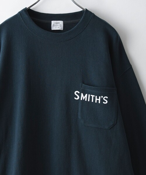 SMITH'S（スミス）の「SMITH'S（スミス）別注ポケットスウェット（WEB限定カラー）（スウェット・メンズ・ブラック/ダークグリーン/グレー/ベージュ・XL/L/M）」の4枚目の写真