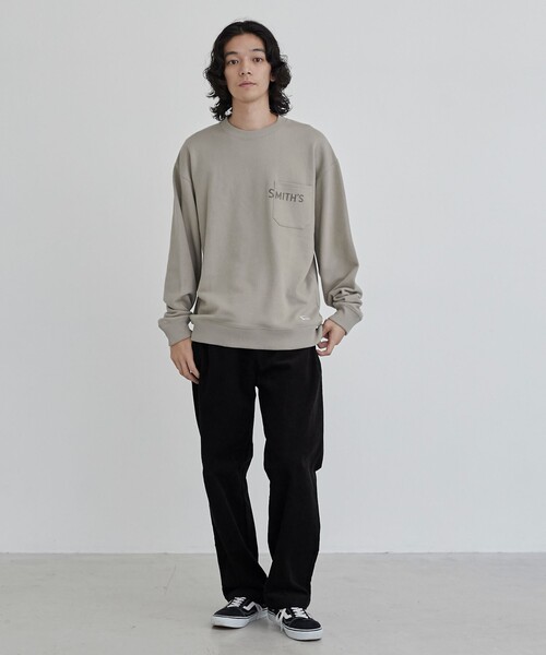 SMITH'S（スミス）の「SMITH'S（スミス）別注ポケットスウェット（WEB限定カラー）（スウェット・メンズ・ブラック/ダークグリーン/グレー/ベージュ・XL/L/M）」の20枚目の写真