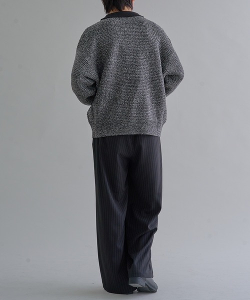 epnok（エプノック）の「ガーター編みルーズニットポロ（ニット/セーター・メンズ・グレー/ブラック/チャコールグレー/ブラック系その他/ブルー系その他/ブラウン系その他・SMALL/MEDIUM/LARGE）」の13枚目の写真