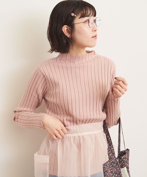 fig Ｌondon（フィグロンドン）の「Susie rib pullover（ニット/セーター・レディース・ブラック/ホワイト/ピンク・FREE）」の3枚目の写真