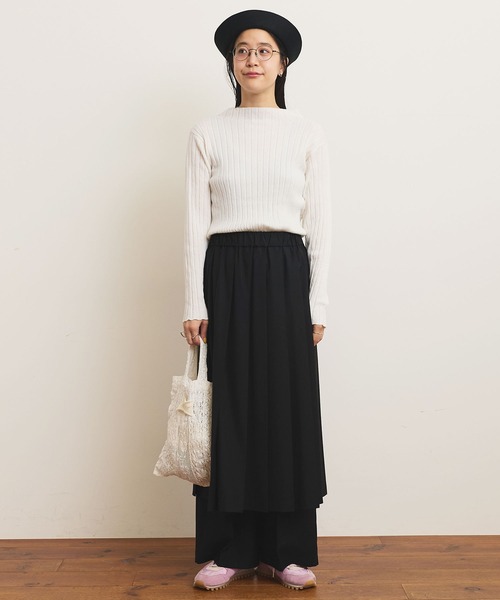 fig Ｌondon（フィグロンドン）の「Susie rib pullover（ニット/セーター・レディース・ブラック/ホワイト/ピンク・FREE）」の18枚目の写真