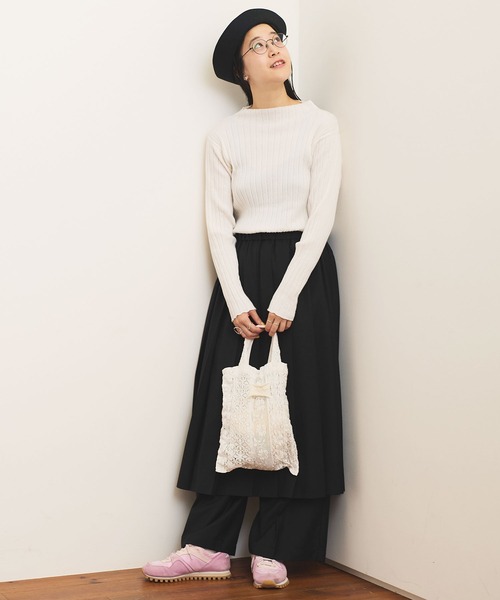 fig Ｌondon（フィグロンドン）の「Susie rib pullover（ニット/セーター・レディース・ブラック/ホワイト/ピンク・FREE）」の16枚目の写真