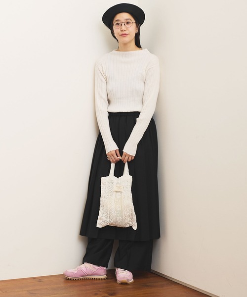 fig Ｌondon（フィグロンドン）の「Susie rib pullover（ニット/セーター・レディース・ブラック/ホワイト/ピンク・FREE）」の17枚目の写真
