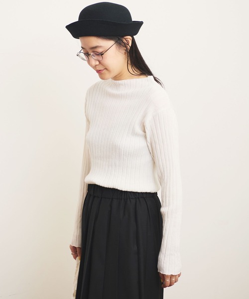 fig Ｌondon（フィグロンドン）の「Susie rib pullover（ニット/セーター・レディース・ブラック/ホワイト/ピンク・FREE）」の5枚目の写真