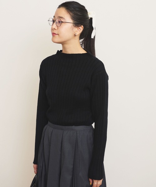 fig Ｌondon（フィグロンドン）の「Susie rib pullover（ニット/セーター・レディース・ブラック/ホワイト/ピンク・FREE）」の10枚目の写真