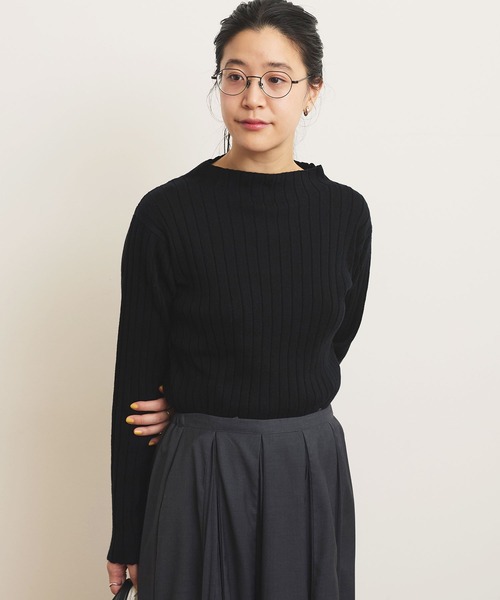 fig Ｌondon（フィグロンドン）の「Susie rib pullover（ニット/セーター・レディース・ブラック/ホワイト/ピンク・FREE）」の11枚目の写真