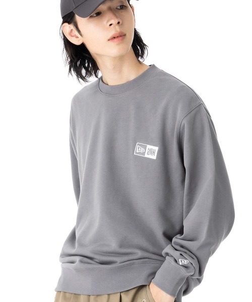 NEW ERA（ニューエラ）の「ニューエラ 長袖トレーナー ボックスロゴ ONSPOTZ別注（スウェット・メンズ・グレー/ブラック/ストーン/グレー系その他/ネイビー/ベージュ/ピンク/ブラウン/ライトグレー/ホワイト/ダークグリーン・S/M/L/XL/XXL）」の6枚目の写真
